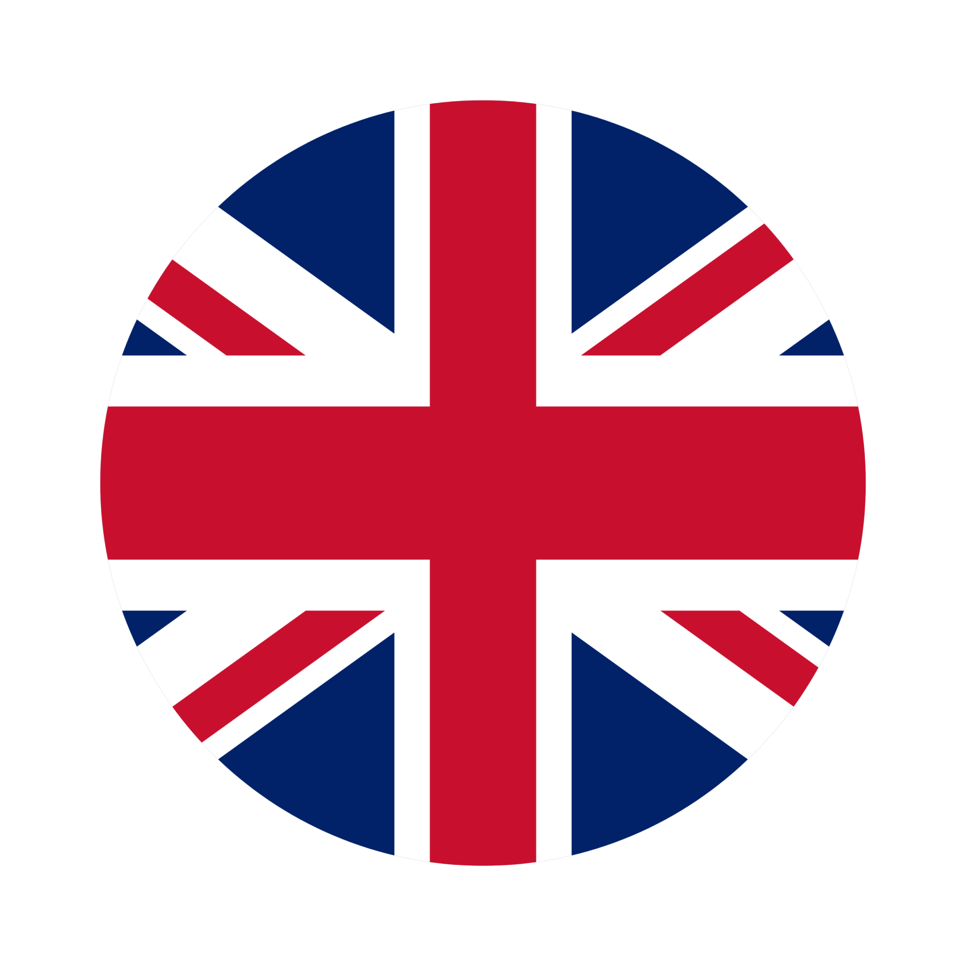 A circular icon featuring the Union Jack, representing the United Kingdom.